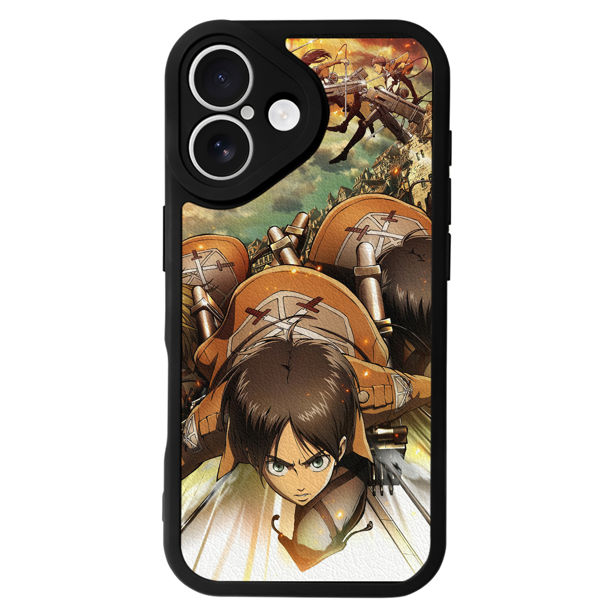 （画像用） 進撃の巨人 Attack on Titan 【iPhone 16シリーズ対応】シリコンスマホケース（レザー調） 材質：シリコン